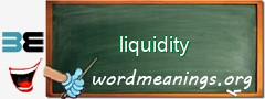 WordMeaning blackboard for liquidity